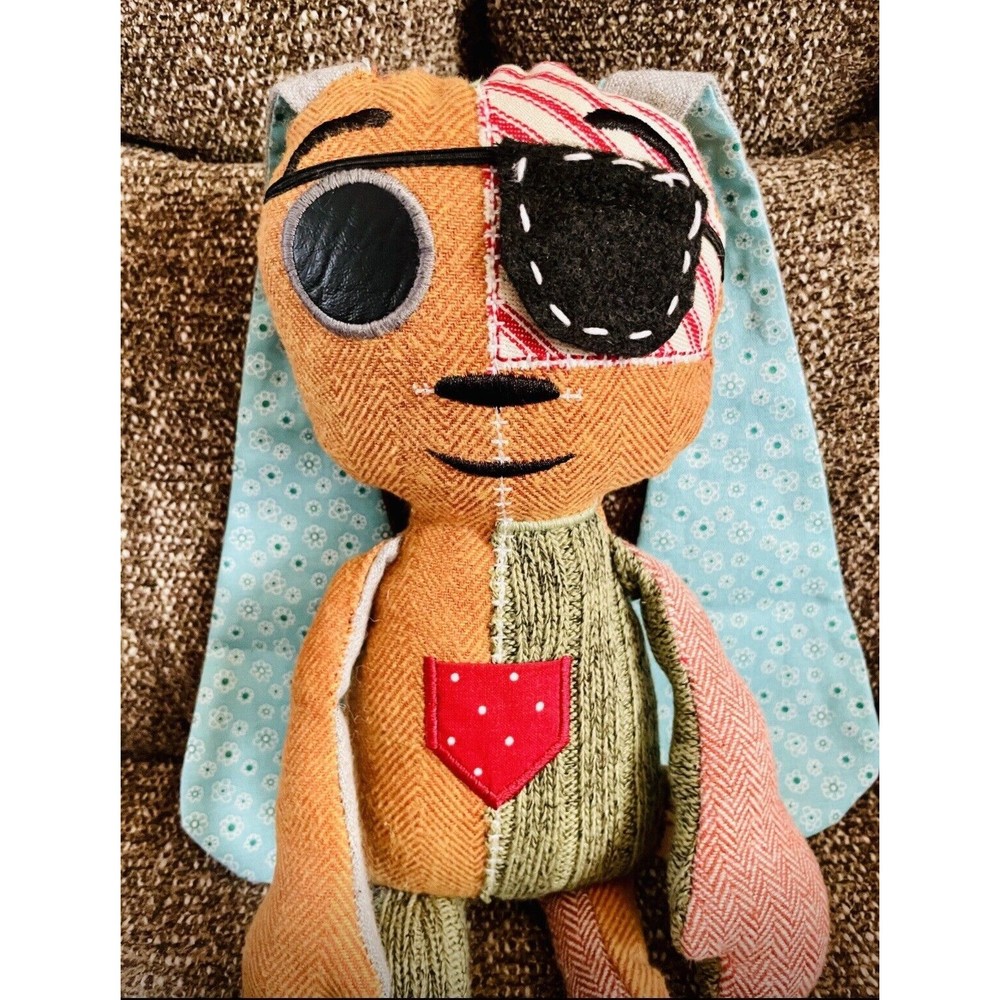Handmade Lost Ollie Doll Plush toy with bell eye patch Star in pocket Sp… - Picture 2 of 7